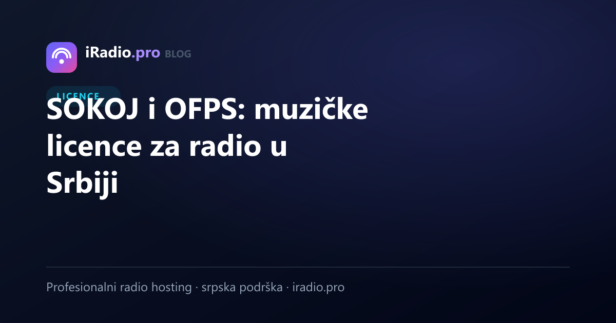 SOKOJ i OFPS: muzičke licence za radio u Srbiji